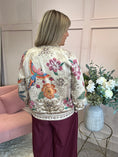 Load image into Gallery viewer, Tropical Parrot Suedette Jacket - Beige/Multi