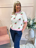 Load image into Gallery viewer, Cute Cherry Knit Jumper - Cream/Pink - Wardrobe By Simone
