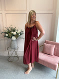Load image into Gallery viewer, Beaded Strapy Sundress Dress - Burgundy