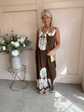 Load image into Gallery viewer, Palm Leaf Jumpsuit - Brown/Cream - Wardrobe By Simone