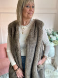 Load image into Gallery viewer, Fabulous Faux Fur Long Gilet - Beige