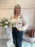 Load image into Gallery viewer, Pretty Flowers Cardigan - Soft Beige