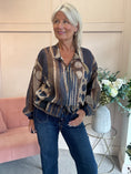 Load image into Gallery viewer, Lightweight Zip Jacket - Navy/Brown