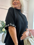 Load image into Gallery viewer, Sparkle Edge Turtle Neck Jumper - Black