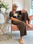 Load image into Gallery viewer, Scarf Tie Wide Pant - Brown