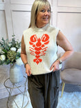 Load image into Gallery viewer, Lobster Tank Top - Cream/Orange - Wardrobe By Simone
