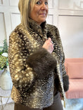 Load image into Gallery viewer, Bambi Mandarin Collar Jacket - Brown/Cream