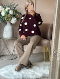 Load image into Gallery viewer, Spot Jumper - Burgundy/Cream