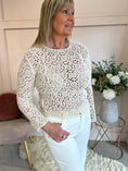 Load image into Gallery viewer, Little Crochet Jumper - Cream - Wardrobe By Simone