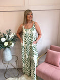 Load image into Gallery viewer, Botanical Dungarees - Cream/Green - Wardrobe By Simone