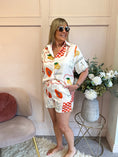 Load image into Gallery viewer, Lemons & Checks Shirt & Shorts Set - Cream/Mix - Wardrobe By Simone
