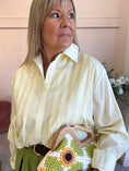 Load image into Gallery viewer, Sheer Shimmer Pleated Shirt - Lemon - Wardrobe By Simone
