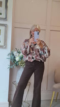 Load image into Gallery viewer, Floral Print Shirt/Jacket - Browns/Burgundy