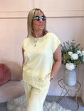 Load image into Gallery viewer, Detailed Edge Top & Pant Set - Soft Lemon - Wardrobe By Simone