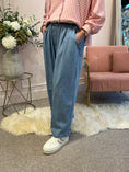 Load image into Gallery viewer, Denim Wide Leg Pant - Light Blue - Wardrobe By Simone