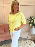 Load image into Gallery viewer, Cotton Buttoned Top - Yellow - Wardrobe By Simone