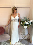 Load image into Gallery viewer, Boho Crochet Waist Maxi Dress - Soft Cream - Wardrobe By Simone