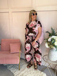 Load image into Gallery viewer, Tropical Top & Crop Pant Set - Brown/Pink - Wardrobe By Simone
