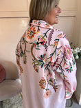 Load image into Gallery viewer, Cascading Floral Print Shirt - Pink/MIx - Wardrobe By Simone