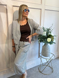 Load image into Gallery viewer, Gingham Little Jacket & Pants Set - Taupe/White