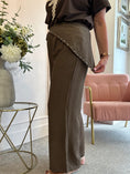 Load image into Gallery viewer, Scarf Tie Wide Pant - Brown