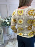 Load image into Gallery viewer, Crochet Scallop Edge Jumper - Cream/Yellow - Wardrobe By Simone