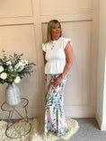 Load image into Gallery viewer, Cute Peplum Top - White - Wardrobe By Simone