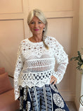 Load image into Gallery viewer, Crochet Jumper - White - Wardrobe By Simone