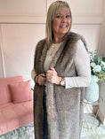 Load image into Gallery viewer, Fabulous Faux Fur Long Gilet - Beige
