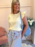 Load image into Gallery viewer, Frill Cap Sleeved Top - Lemon - Wardrobe By Simone