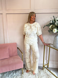 Load image into Gallery viewer, Woven Lace Detail Top& Pant Set - Cream - Wardrobe By Simone