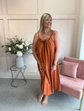 Load image into Gallery viewer, Beaded Strapy Sundress Dress - Rust