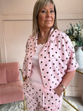 Load image into Gallery viewer, Polka Dot Shirt Pant Set - Sugar Pink/Brown - Wardrobe By Simone