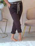 Load image into Gallery viewer, Leopard Tie Pant - Brown