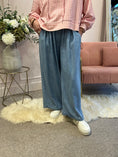 Load image into Gallery viewer, Denim Wide Leg Pant - Light Blue - Wardrobe By Simone