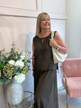 Load image into Gallery viewer, Side Tie Sleeveless Top - Brown