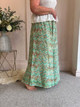 Load image into Gallery viewer, Paisley & Fleck Of Gold Wide Pant - Green - Wardrobe By Simone