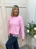 Load image into Gallery viewer, Lace Edge Jumper - Pink - Wardrobe By Simone