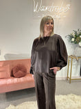 Load image into Gallery viewer, Satin Blouse - Brown