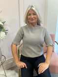 Load image into Gallery viewer, Fluted Edge Short Sleeve Jumper - Clay