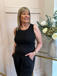 Load image into Gallery viewer, Sparkle Lace Edge Vest - Black - Wardrobe By Simone