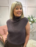 Load image into Gallery viewer, Roll Neck Cosy Tank Jumper - Chocolate Brown