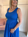 Load image into Gallery viewer, Rib Vest Top & Skirt Dress - Electric Blue