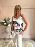 Load image into Gallery viewer, Santorini Cami Top - Teal/Brown - Wardrobe By Simone