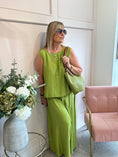 Load image into Gallery viewer, Side Tie Sleeveless Top - Olive Green