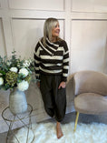 Load image into Gallery viewer, Bold Stripe Jumper - Brown/Cream