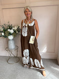 Load image into Gallery viewer, Palm Leaf Jumpsuit - Brown/Cream - Wardrobe By Simone