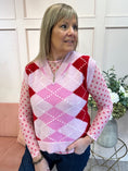 Load image into Gallery viewer, Diamond Pattern Tank Top - Pink - Wardrobe By Simone