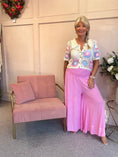 Load image into Gallery viewer, Dotty Look Wide Leg Pant - Pink/White - Wardrobe By Simone