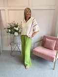 Load image into Gallery viewer, Collared Crochet Jumper - Cream/Mix